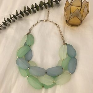 Tiered statement necklace (teal)